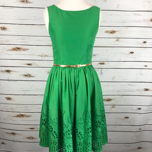 J. Howard Dresses & Skirts - J. Howard Dress Green Cut Out Skater Retro